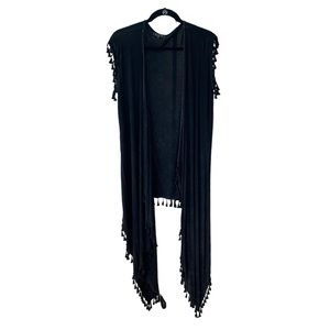 POL Black Fringe Layering Piece